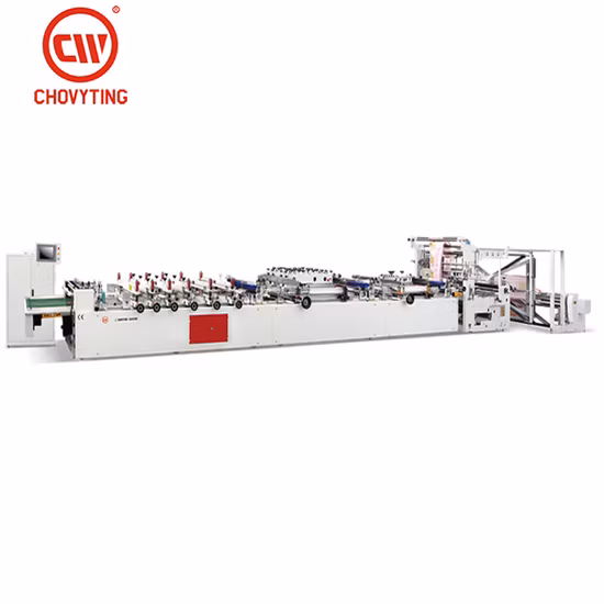 High Quality Packing Christmas Colored White Kraft Paper Bag with Window and Zipper Making Machine