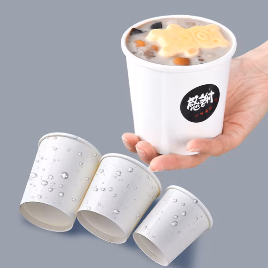 Custom Disposable Food Packing Container Kraft Paper Soup Cup Bowl