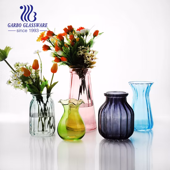 Transparent Flower Glass Vase Decorative Wedding Party Home Decoration Centerpiece