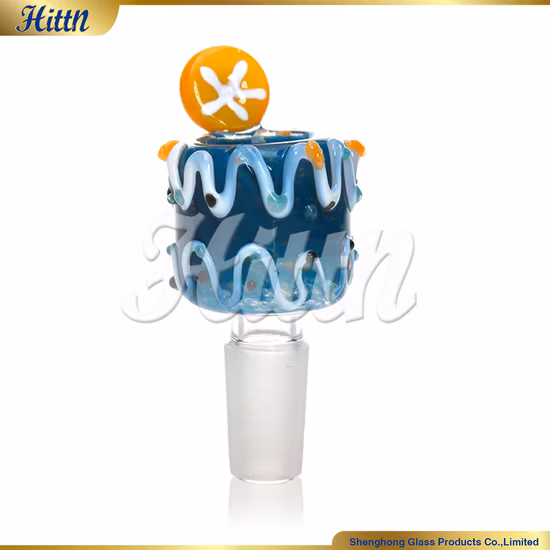 Unique Design Smoke Shop 14mm Male Joint Glass Bowl Cake Glass Bowl Smoking Accessories