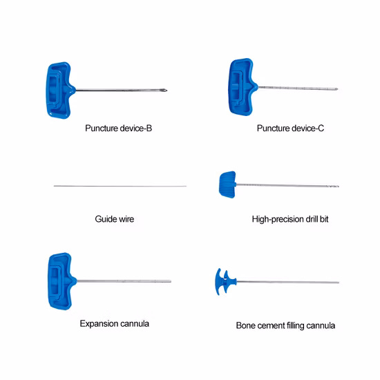 Vertebral Body Puncture Needle Bone Cement Balloon Catheter Percutaneous Vertebroplasty Instrument Set