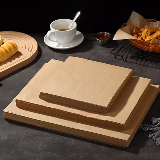 Hot Sale Burger Package Grease Proof Kraft Customized Logo Cake Baking Paper
